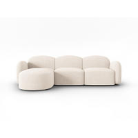 ECKSOFA links Blair aus Chenille-Stoff beige clair melange 4 Sitzplätze - Beige, Textil (155/272cm) - Micadoni