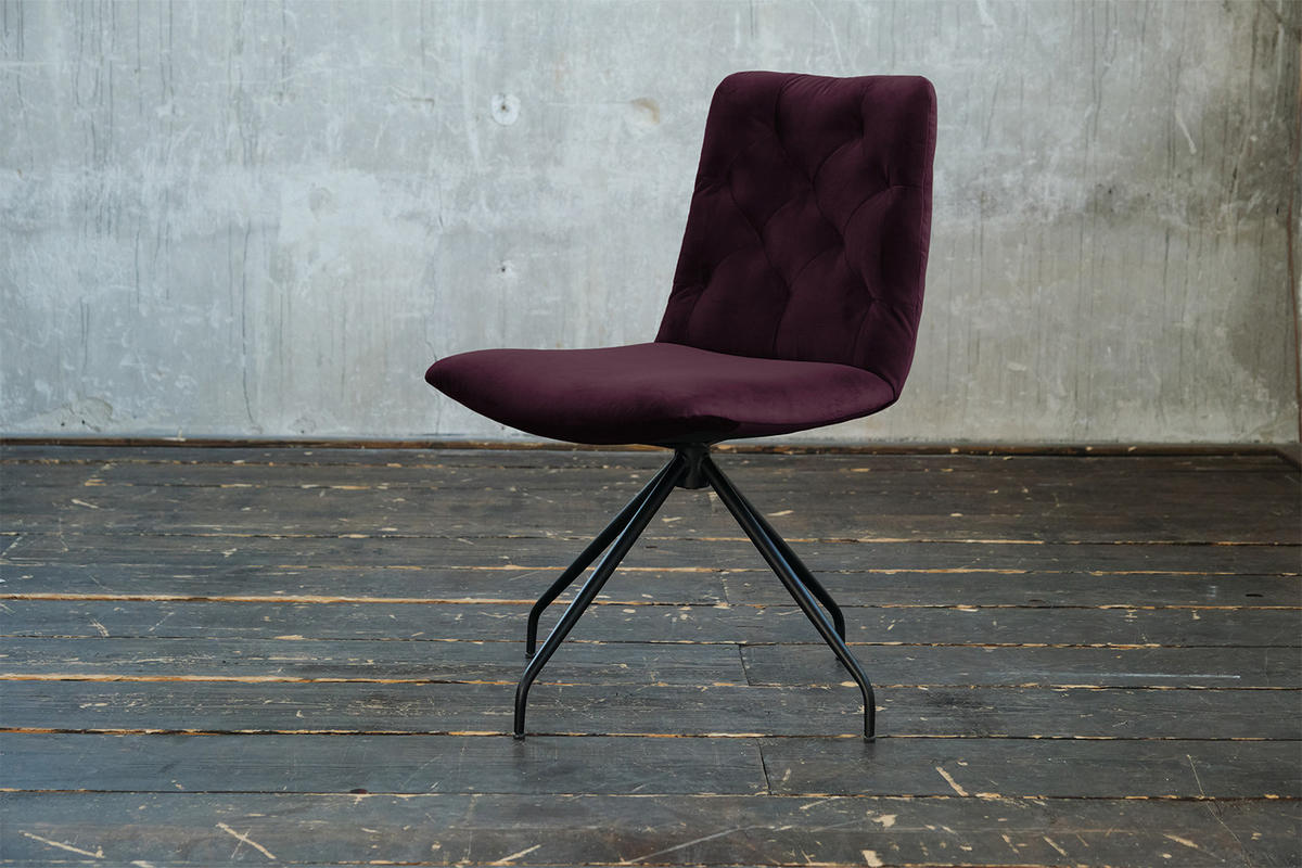 DREHSTUHL NEW CHARME Violett Velvet - Violett, Textil (52/87/66cm) - KAWOLA