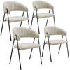 ARMLEHNSTUHL 4er Set Bedano 60 x 58 x 85 cm greige - Greige, Kunststoff (60/85/58cm) - tectake