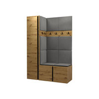 GARDEROBEN-SET Orion IX - Eiche Artisan/Grau, Holzwerkstoff/Kunststoff (124/186/46cm) - MIRJAN24