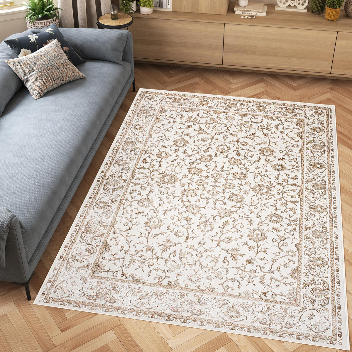 TEPPICH HERA Creme Beige 80/150 cm - Beige/Creme, Textil (80/150cm) - Tapiso