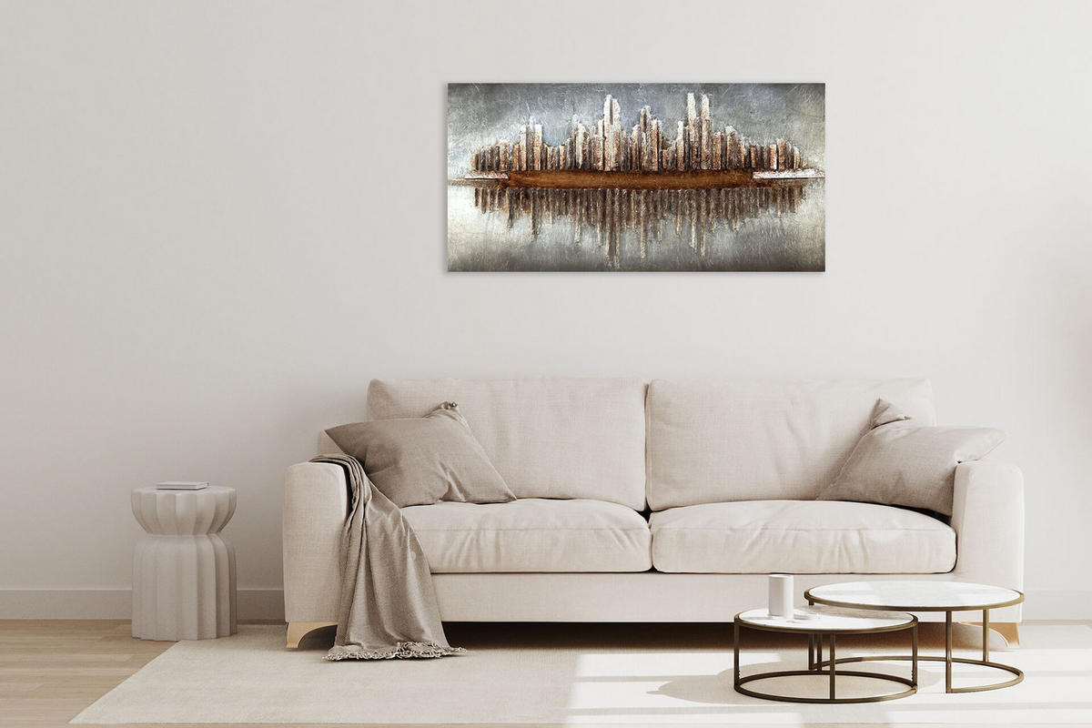 HOLZBILD Schwarz 120/60 cm - Schwarz/Braun, Holz (6.81/60cm) - KUNSTLOFT