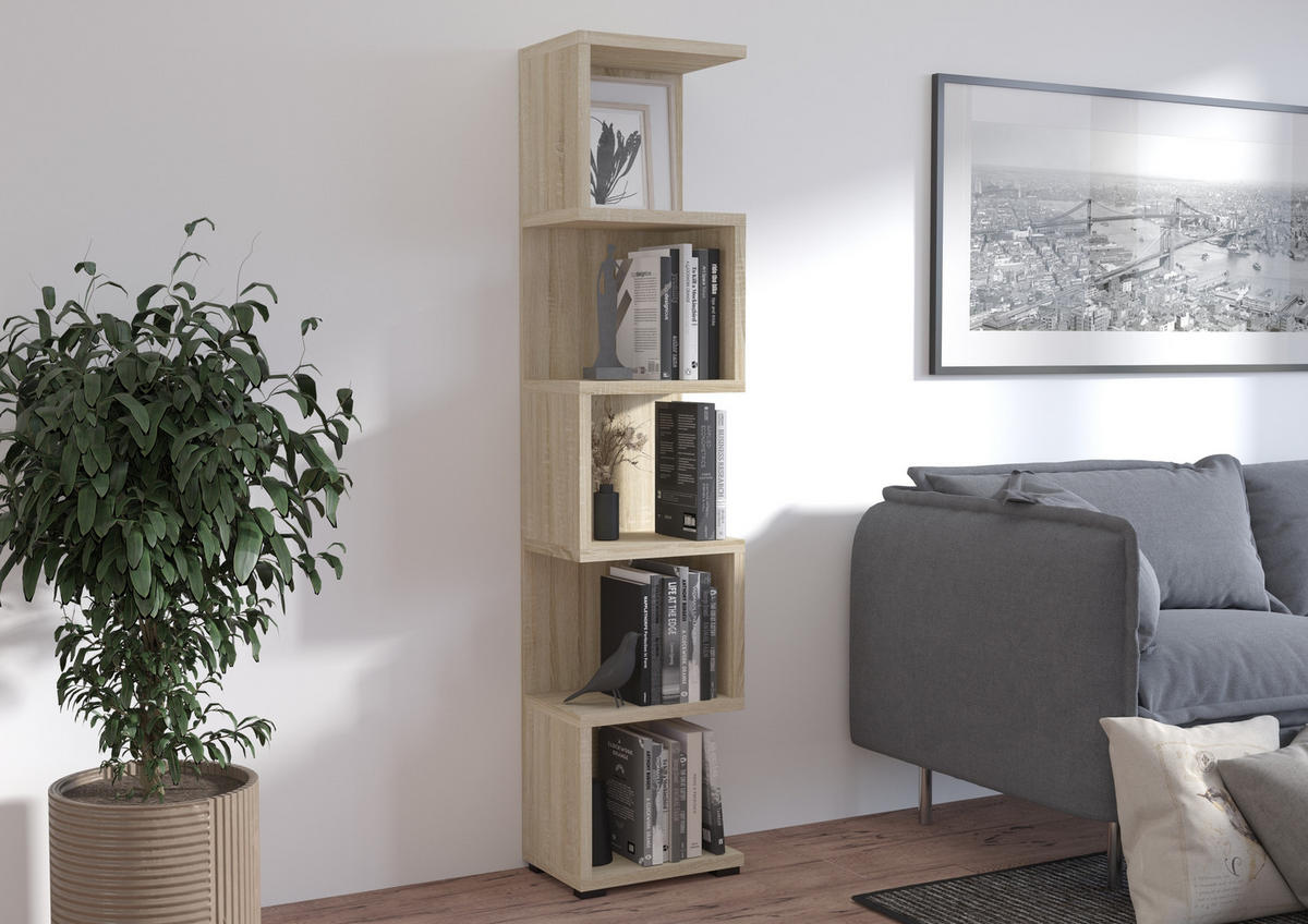 BÜCHERREGAL DUOMO 41,6x29,7x184 cm, Regal Sonoma Eiche - Sonoma Eiche, Holzwerkstoff (41.6/184/29.7cm) - MASSENO