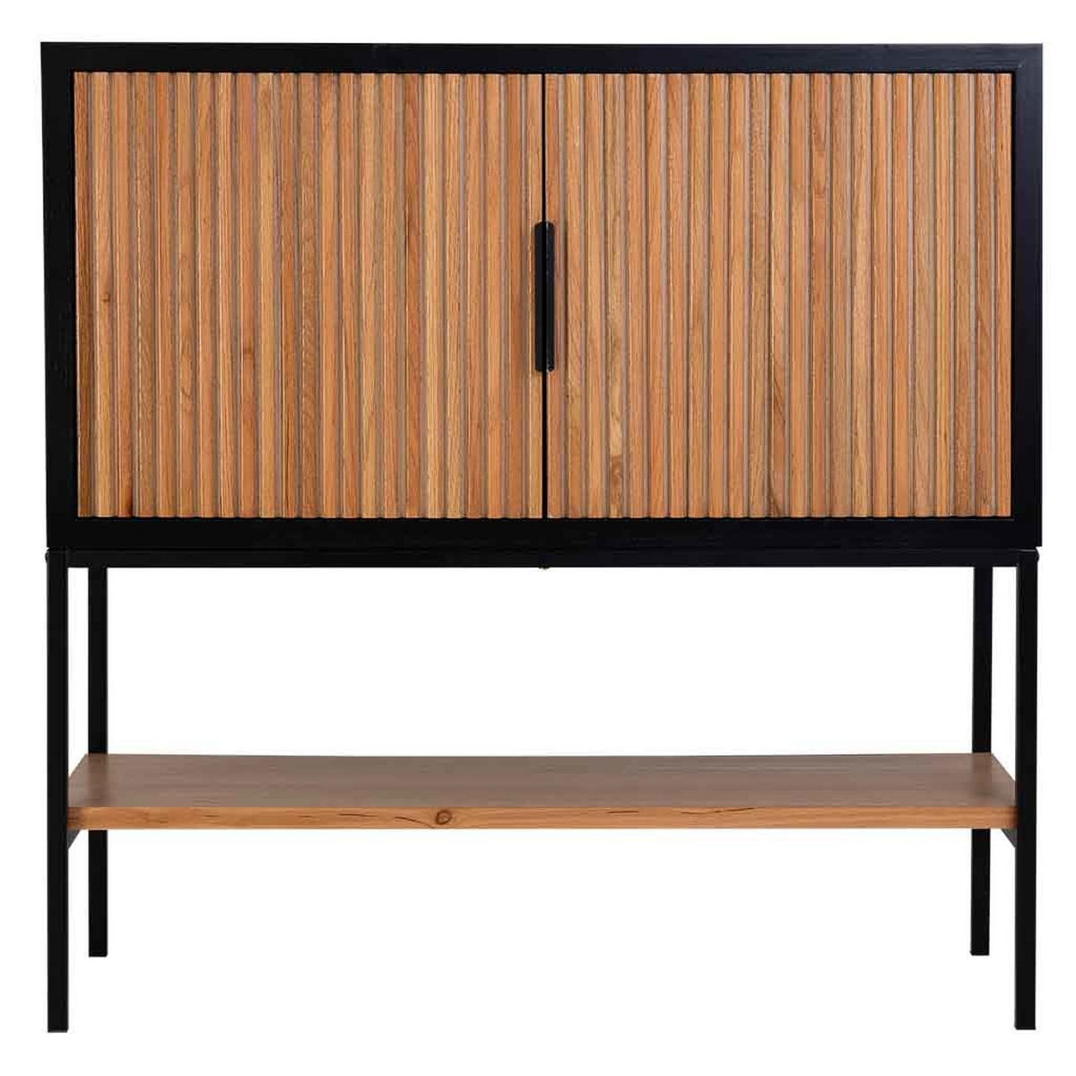 SIDEBOARD 2 türen holz und metall 100x40x100 cm - Braun, Holz (100/100/40cm) - Wanderlust
