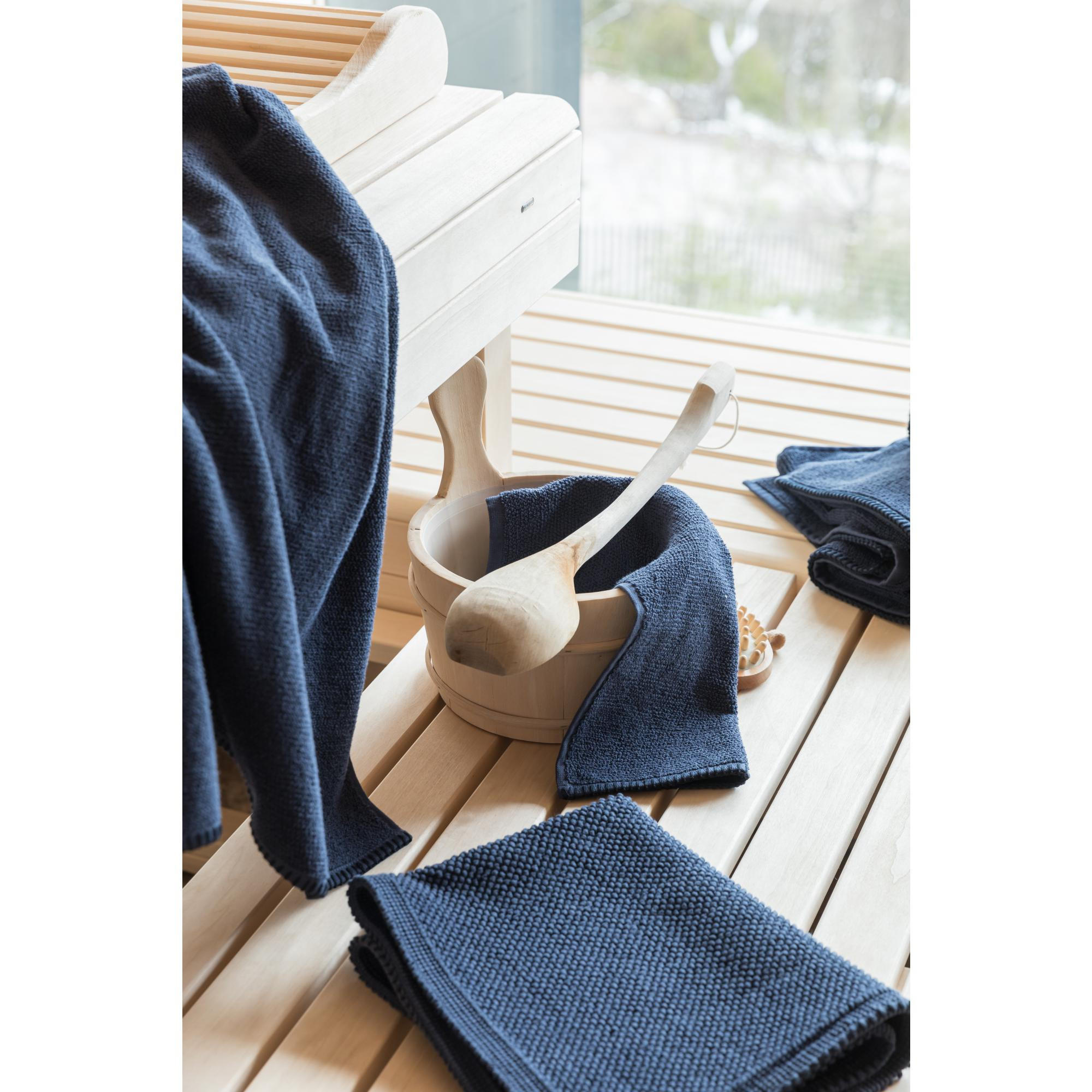 BADEMATTE Etia tintenblau 54 x 110 cm - Dunkelblau, Textil (54/110cm) - Vivaraise