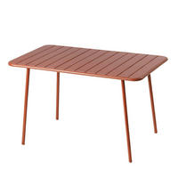 GARTENTISCH Bergame Terrakotta für 6 Personen - Terracotta, Metall (120/70/72cm) - Concept Usine