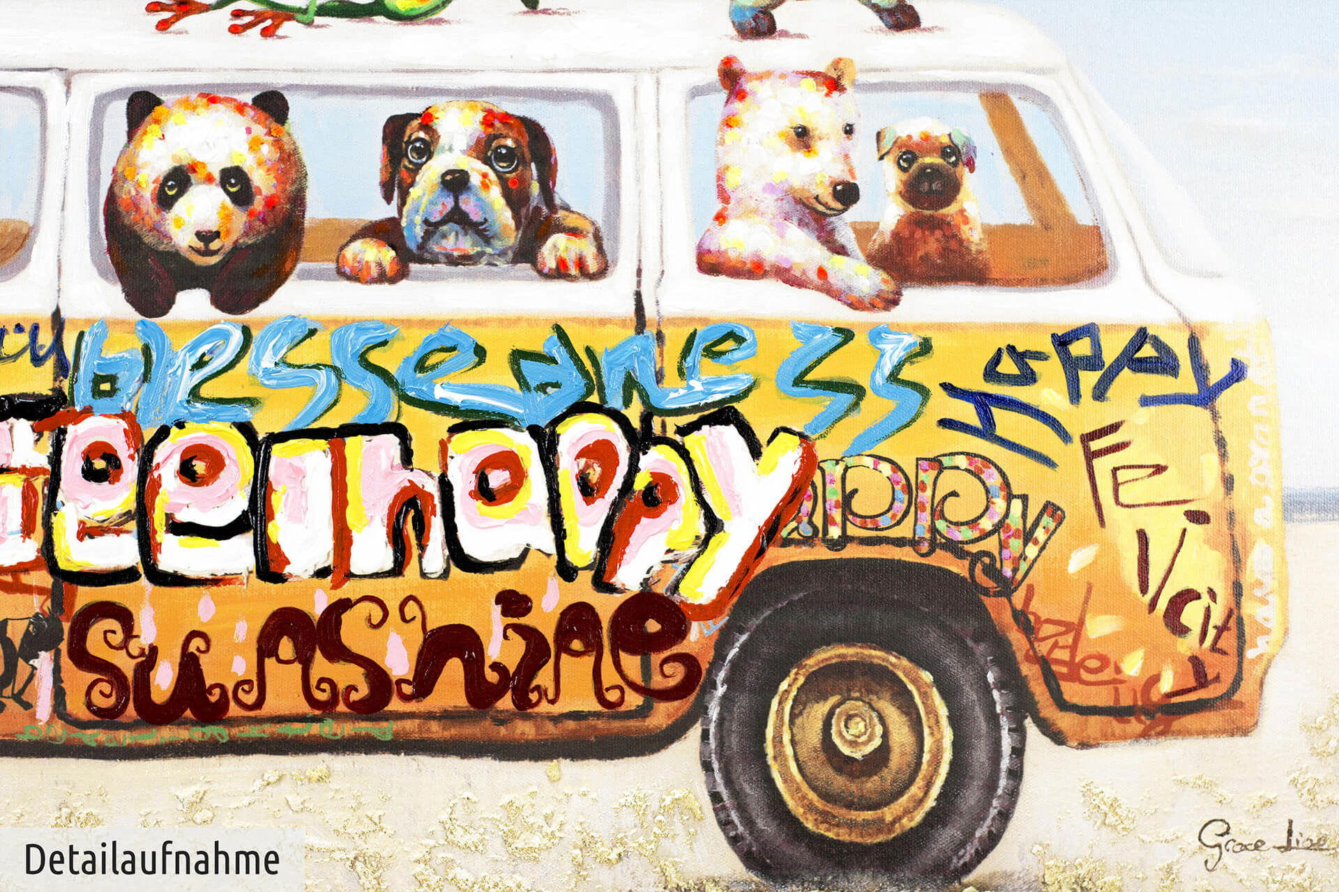 ÖLGEMÄLDE 100/70 cm - Multicolor, Holz/Textil (1.82/70cm) - KUNSTLOFT