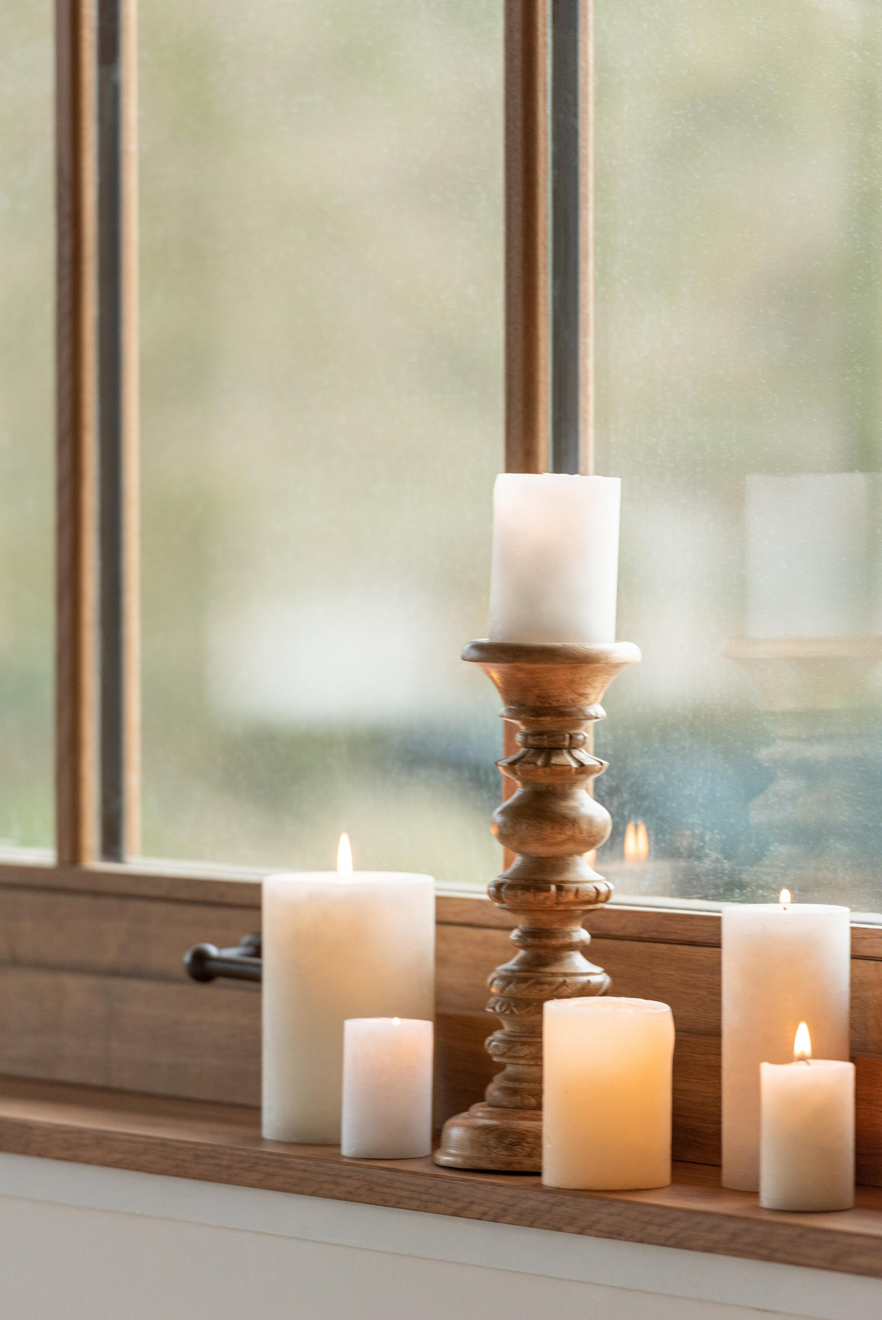 DUFTKERZE ZART - Weiß - XL - 95 Std. - 6er set - Weiß, Paraffin (10/15cm) - J-Line