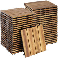 TERRASSENFLIESEN Tabula,31 x 31 x 2,2 cm,braun - Braun, Holz (31/31/2.2cm) - tectake