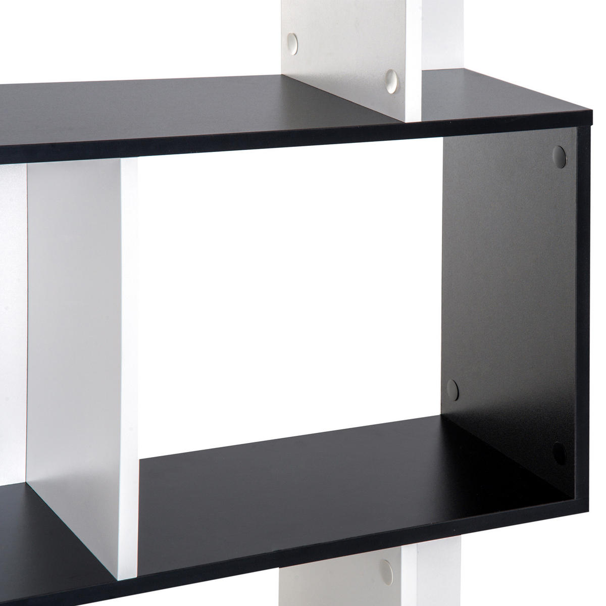 REGAL DE-15476 5 Ebenen, 60/24/148 cm Schwarz - Schwarz, Holzwerkstoff (60/148/24cm) - ComfortXL