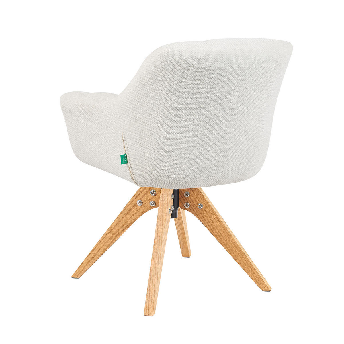 DREHSTUHL Mika-Nele - Honigeiche/Creme, Eichenholz/Holz (65/81/66cm) - DUBI Möbel