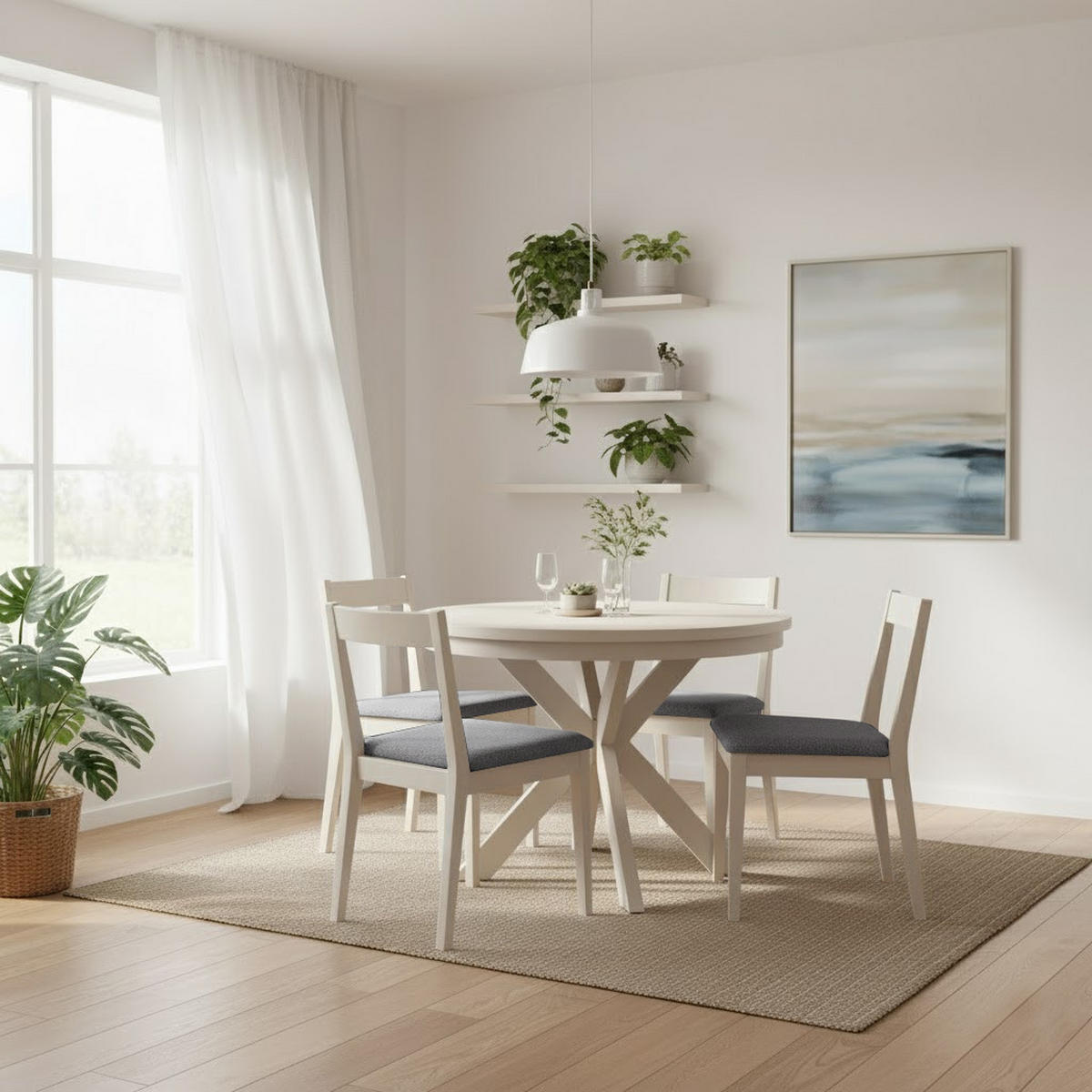 STUHL Moden mit kaschmirfarbenen Holzbeinen, Polsterstuhl, Dunkelgrau - Kaschmir/Dunkelgrau, Holz (45/84/45cm) - Beautysofa
