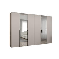 DREHTÜRENSCHRANK 202/300/52 6-türig - Kaschmir/Schwarz, Holz (300/202/52cm) - Abiks Möbel