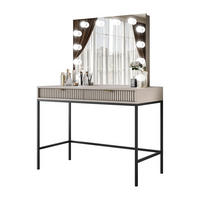 SCHMINKTISCH MIT SPIEGEL CORTADO ELITE KASCHMIR - Beige, Holzwerkstoff (104/78/50cm) - Lookway