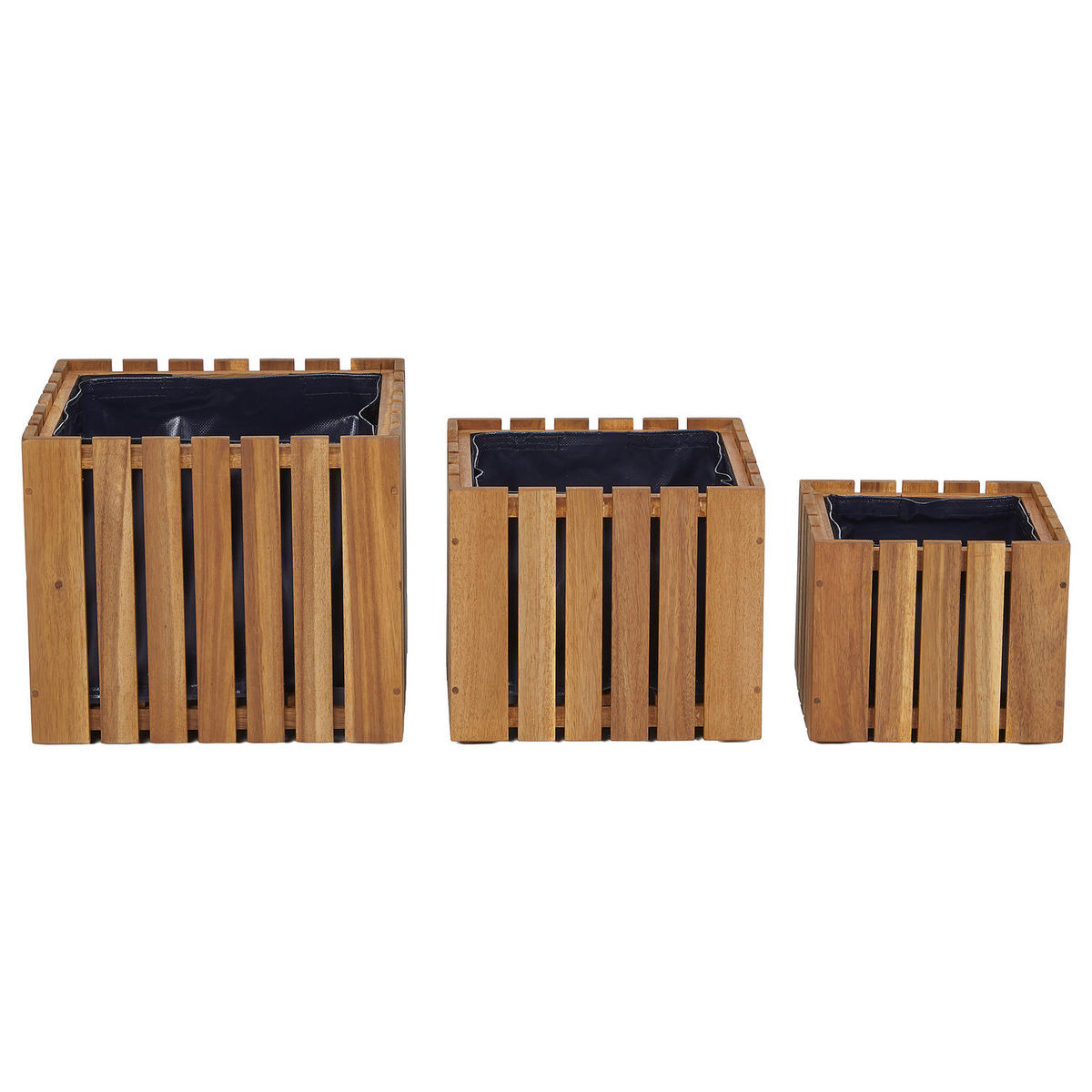 PFLANZTOPF-SET (3-teilig) New Gardening - Braun, Holz (35/30/35cm) - Butlers