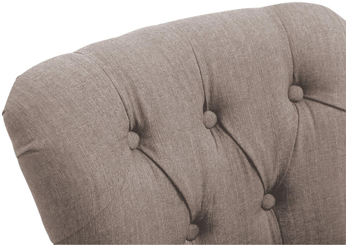 BARHOCKER Stoff Taupe - Taupe/Naturfarben, Holz/Textil (55/109/57cm) - CLP