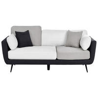 POHOVKA 3-místná Látka Černá Bolga - černá, textil (185/89/83cm) - Beliani