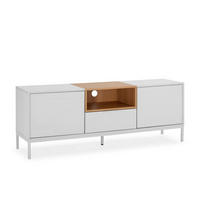 TV-ELEMENT Nieve 2 türen 1 schublade Weiß - Weiß, Holzwerkstoff (150/55/40cm) - VS Venta-stock