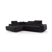 ECKSOFA EMILY mit Schlaffunktion Poso 34 Links - Graphitfarben, Textil (275/200cm) - Bedante