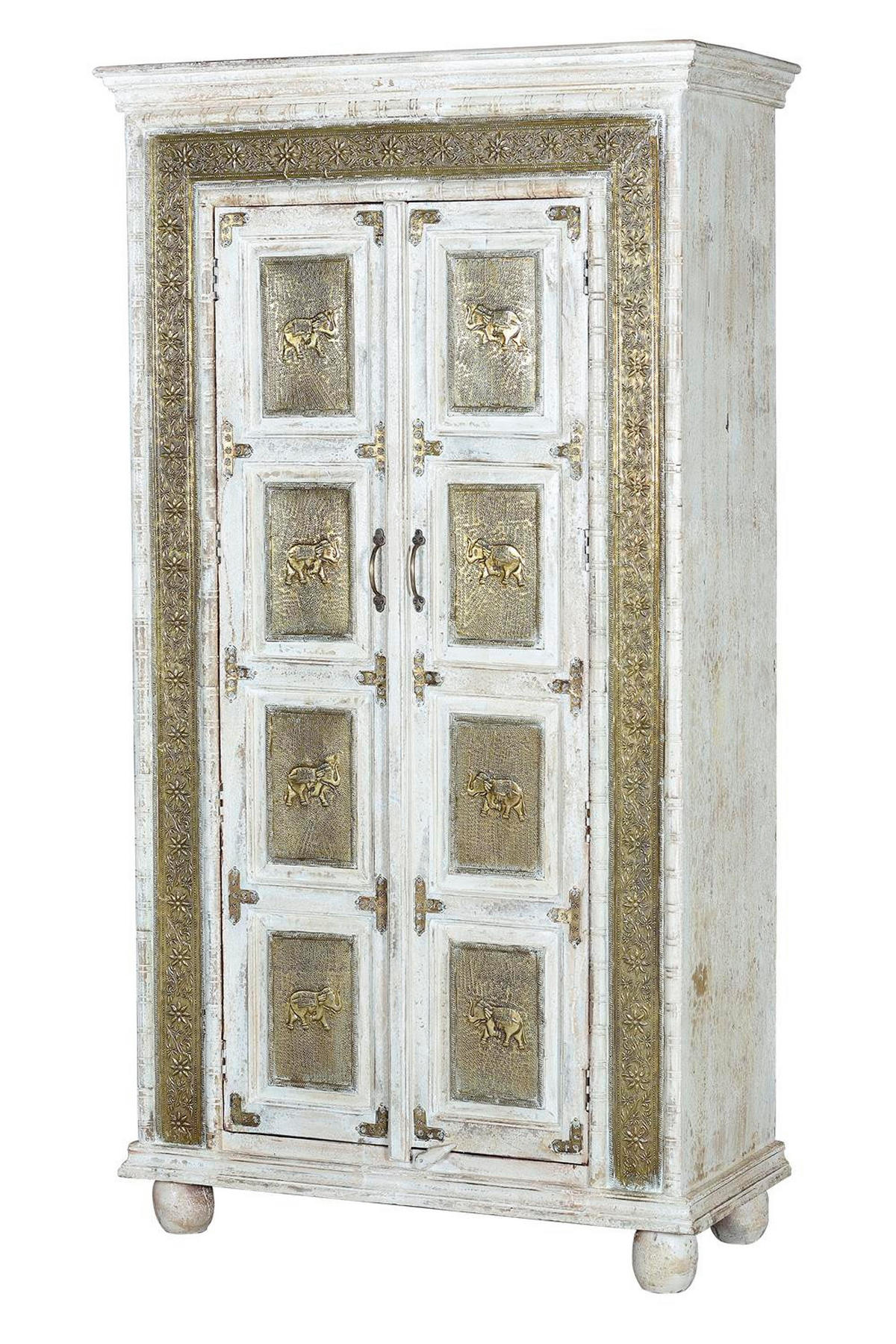 HIGHBOARD aus gealtertem, weißem Mangoholz - Perlmutt, Holz (45/183/95cm) - Giner y Colomer