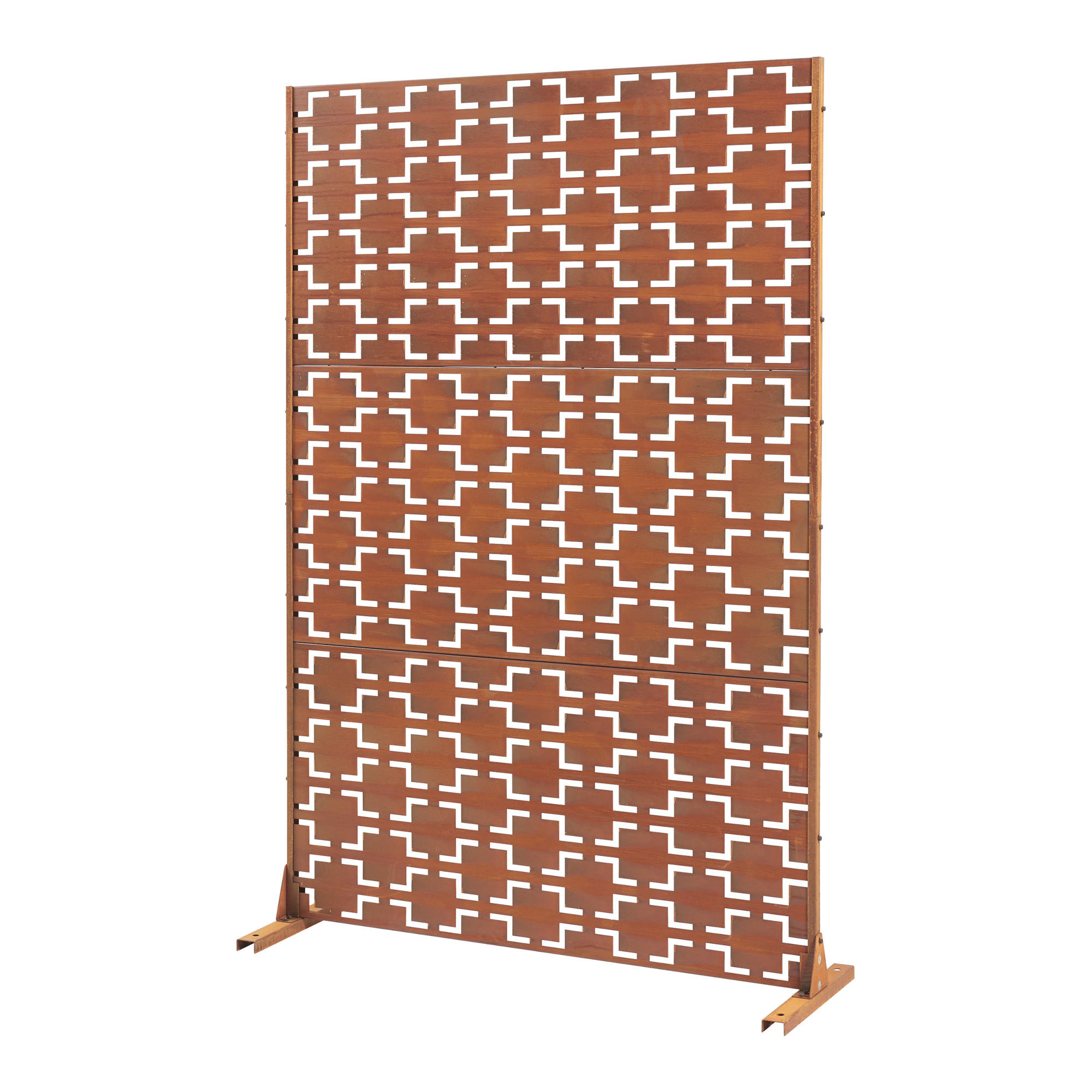 TRENNWAND Basciano - Rostfarben, Metall (120/180/40cm) - casa.pro