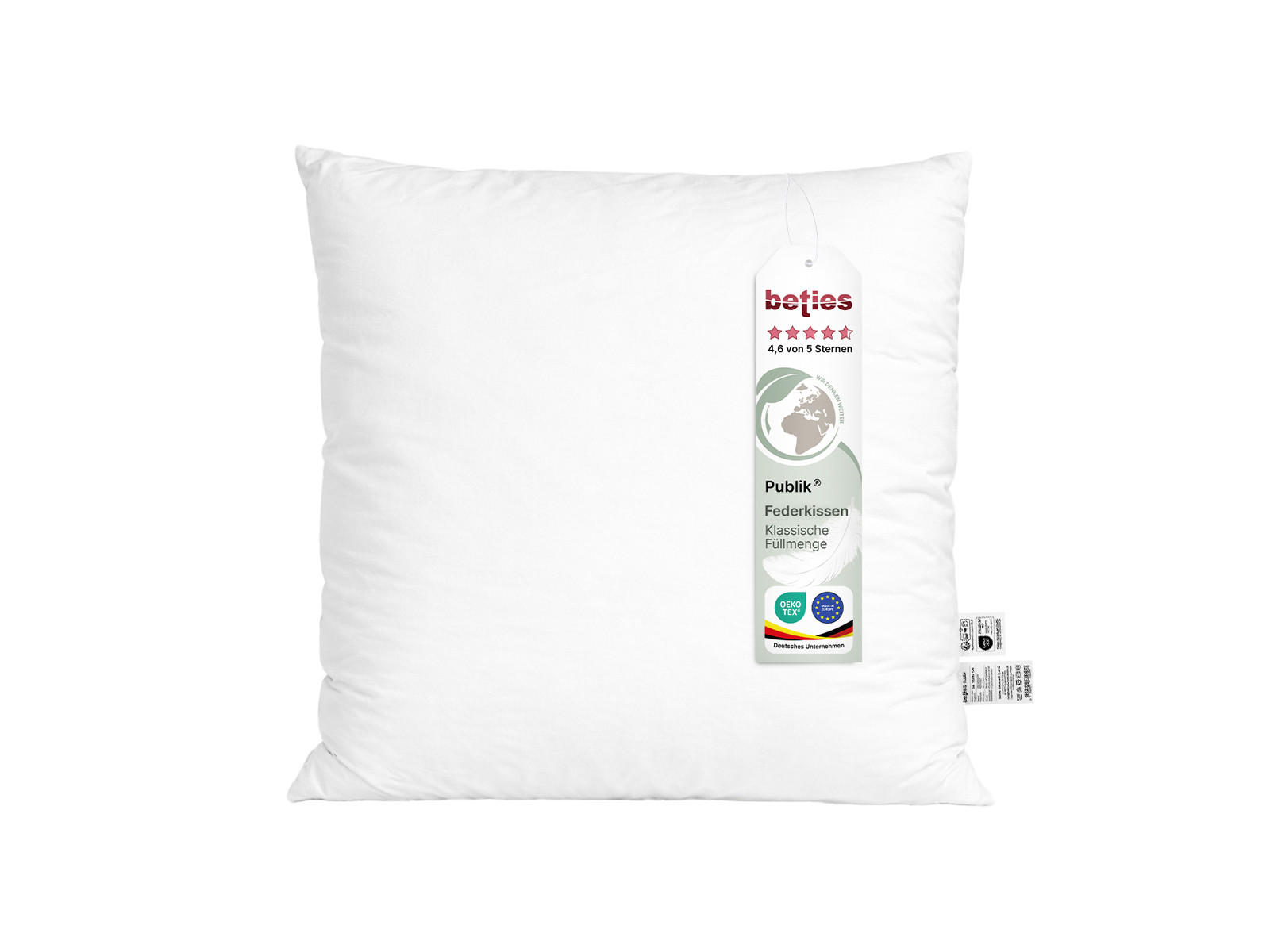FEDERKISSEN Publik 60/60 cm - Creme, Textil (60/60cm) - beties Heimtextil