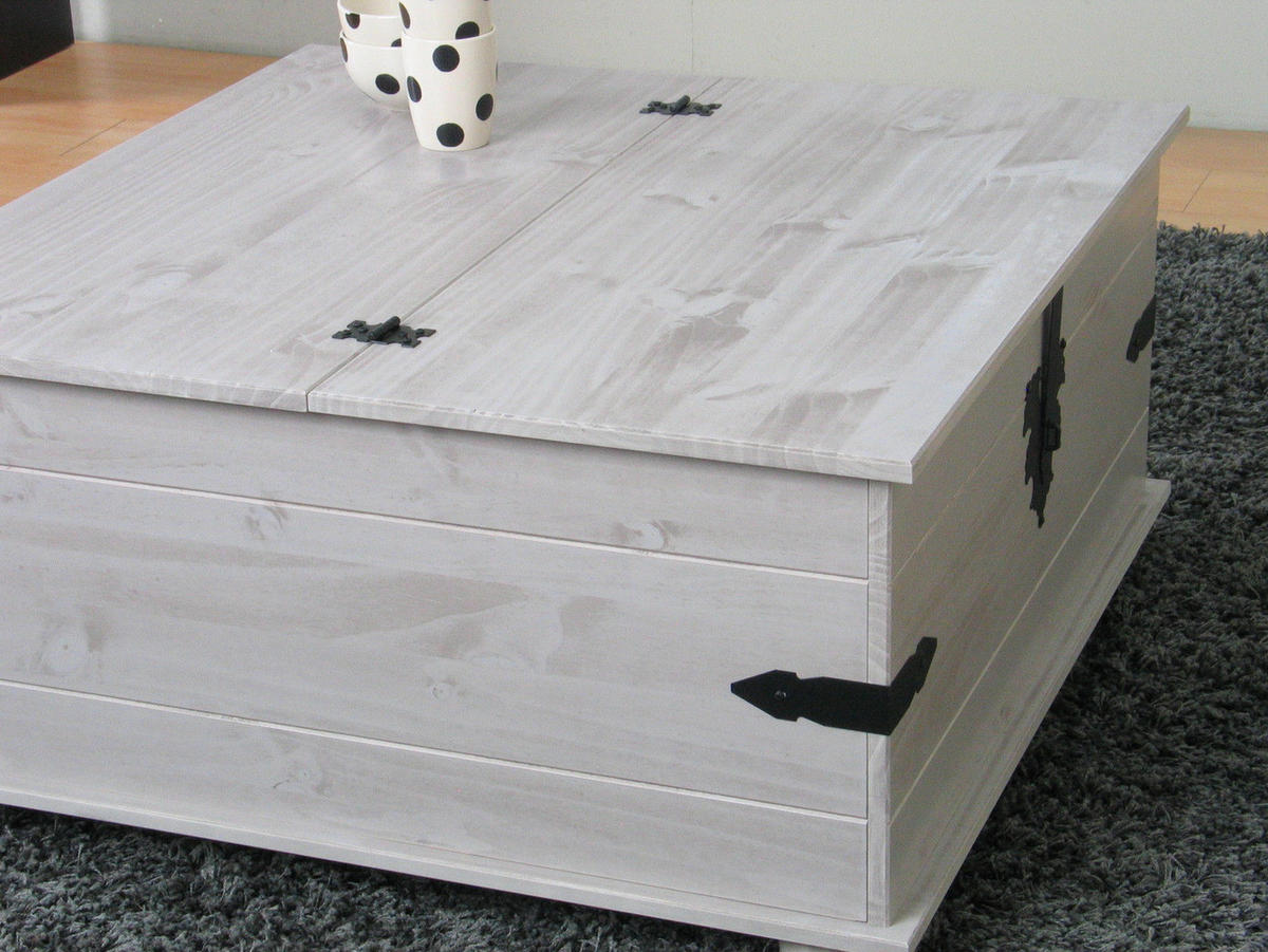 COUCHTISCH mit 5 Schubladen 91x91 cm in grau - Grau, Holzwerkstoff (92/92/45cm) - ebuy24