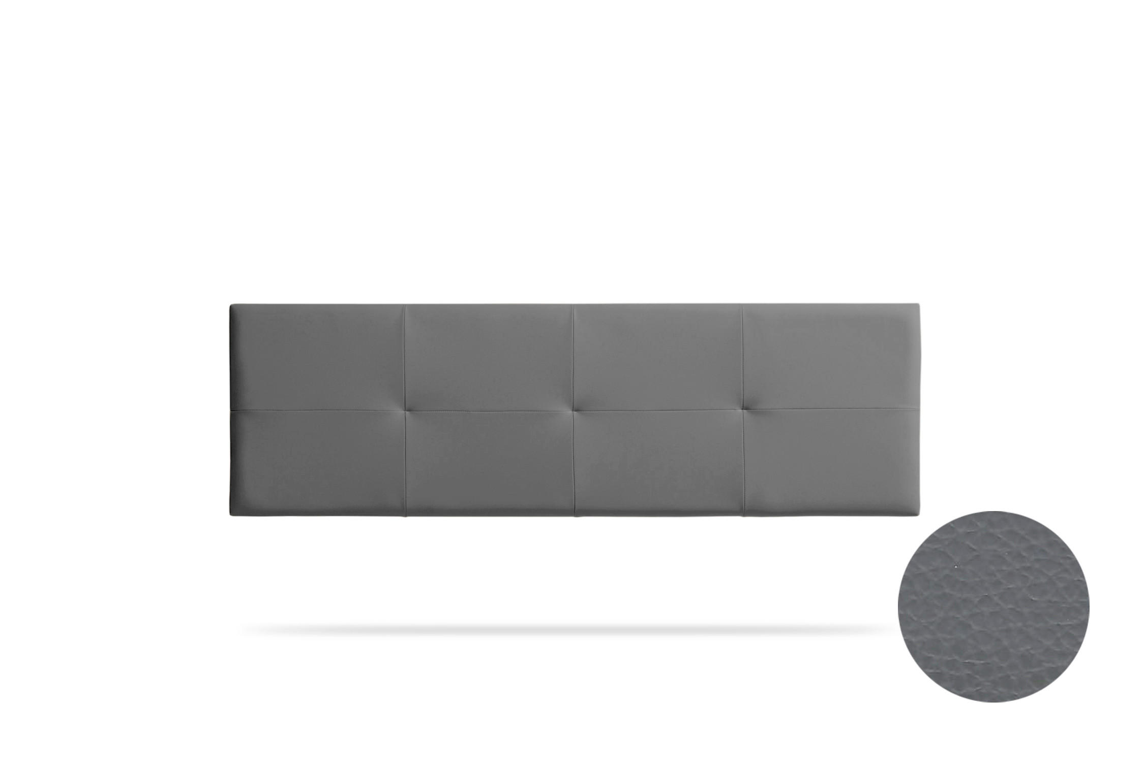 KOPFTEIL gepolstert ALTEA Kunstleder 100x50x5 cm - Dunkelgrau - Moonia - Dunkelgrau, Holz (100/5/50cm)