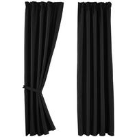 VORHANG 2ER SET NEWYORK HxB 225x140 cm Schwarz - Schwarz, Textil (140/225cm) - Gardinenbox