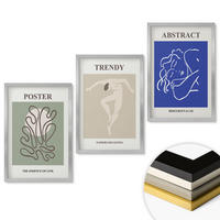 WANDBILDER 3er Set - 40x60 cm Silberner Rahmen - Henri Matisse Pastellgrafiken - Silberfarben, Kunststoff (40/60cm) - ArtPrintCave