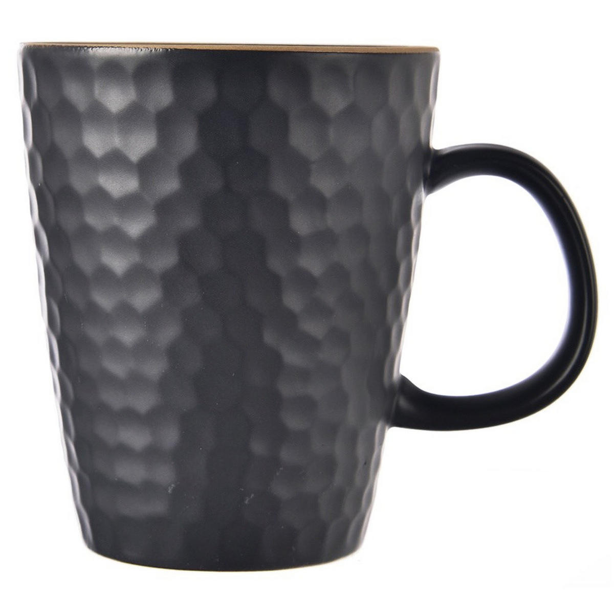 STEINZEUG-BECHER TEEZEIT, Steinzeug, schwarz, 420 ml - Beige, Keramik (0.42L) - Orion 
