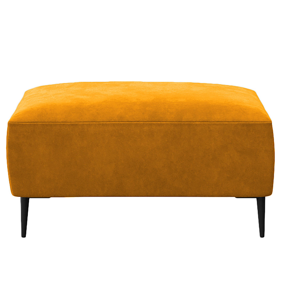 POLSTERHOCKER - Gelb/Schwarz, Textil/Metall (90/45/60cm) - home24