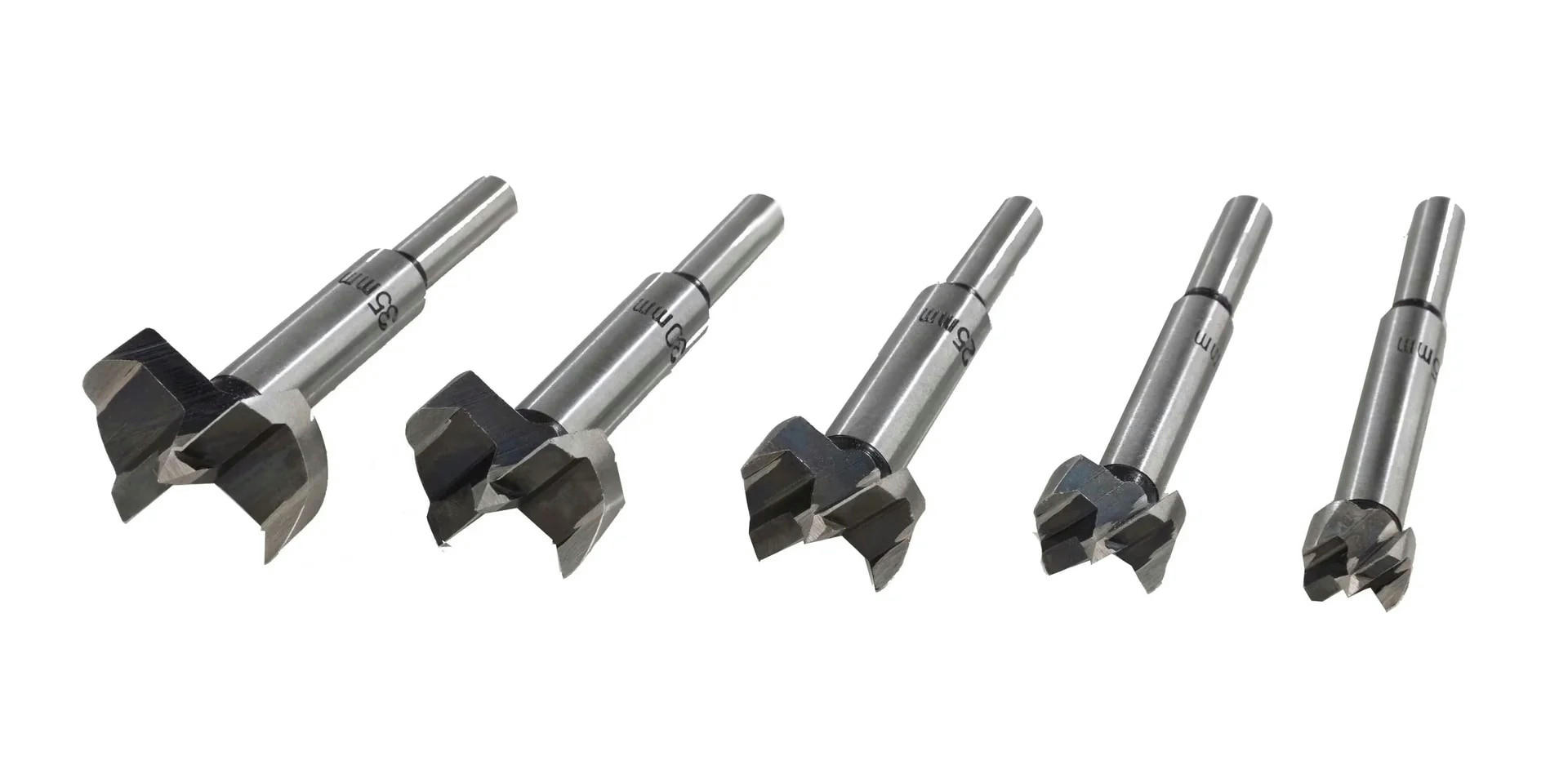 FORSTNER-BOHRER-SATZ 5-teilig (15/ 20/ 25/ 30/ 35 mm) - Ahornfarben, Metall (2.1/1.5/1cm) - Westfalia