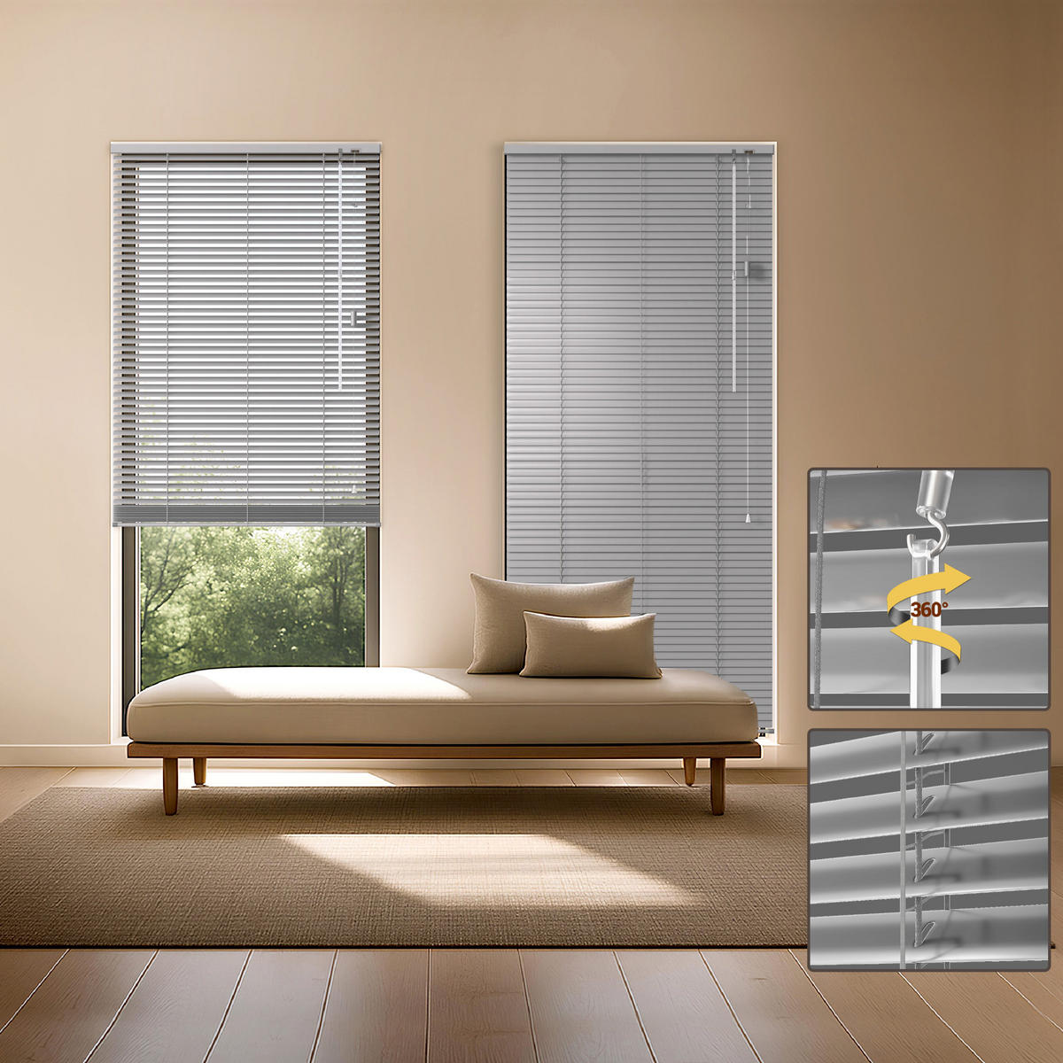 ALU-JALOUSIE SolDecor JA2 90x220cm Silber glänzend - Chromfarben, Metall (90cm) - Sol Royal