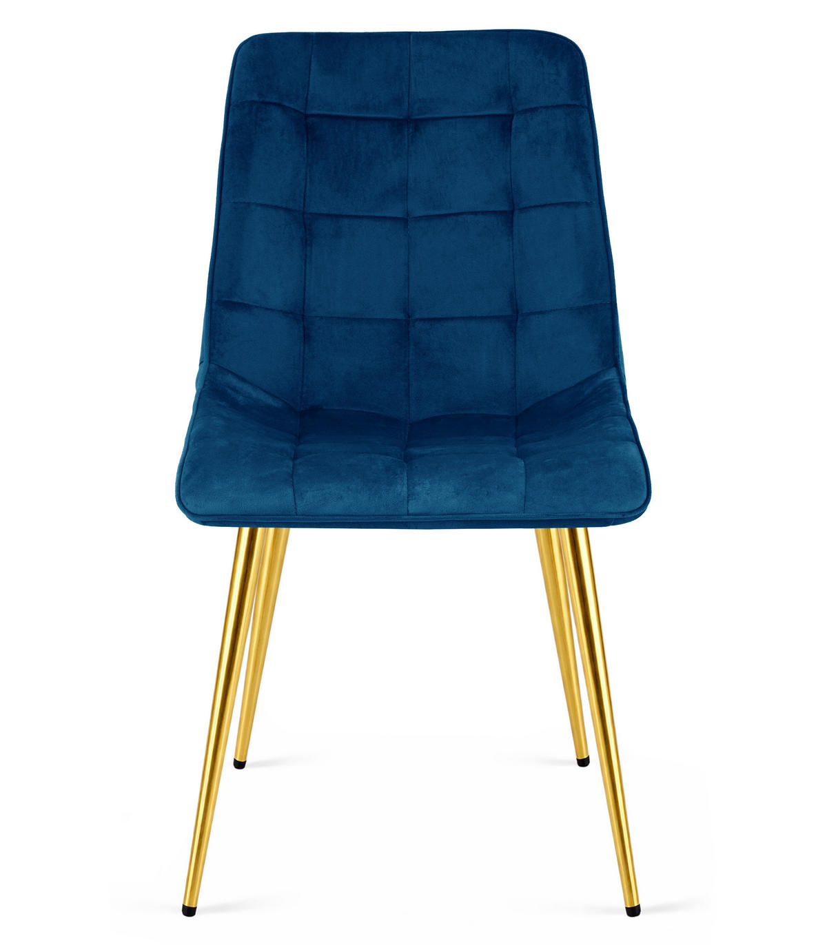 STUHL Granat 49x60 cm SPLIT Samtbezug - Blau, Metall (49/56/60cm)