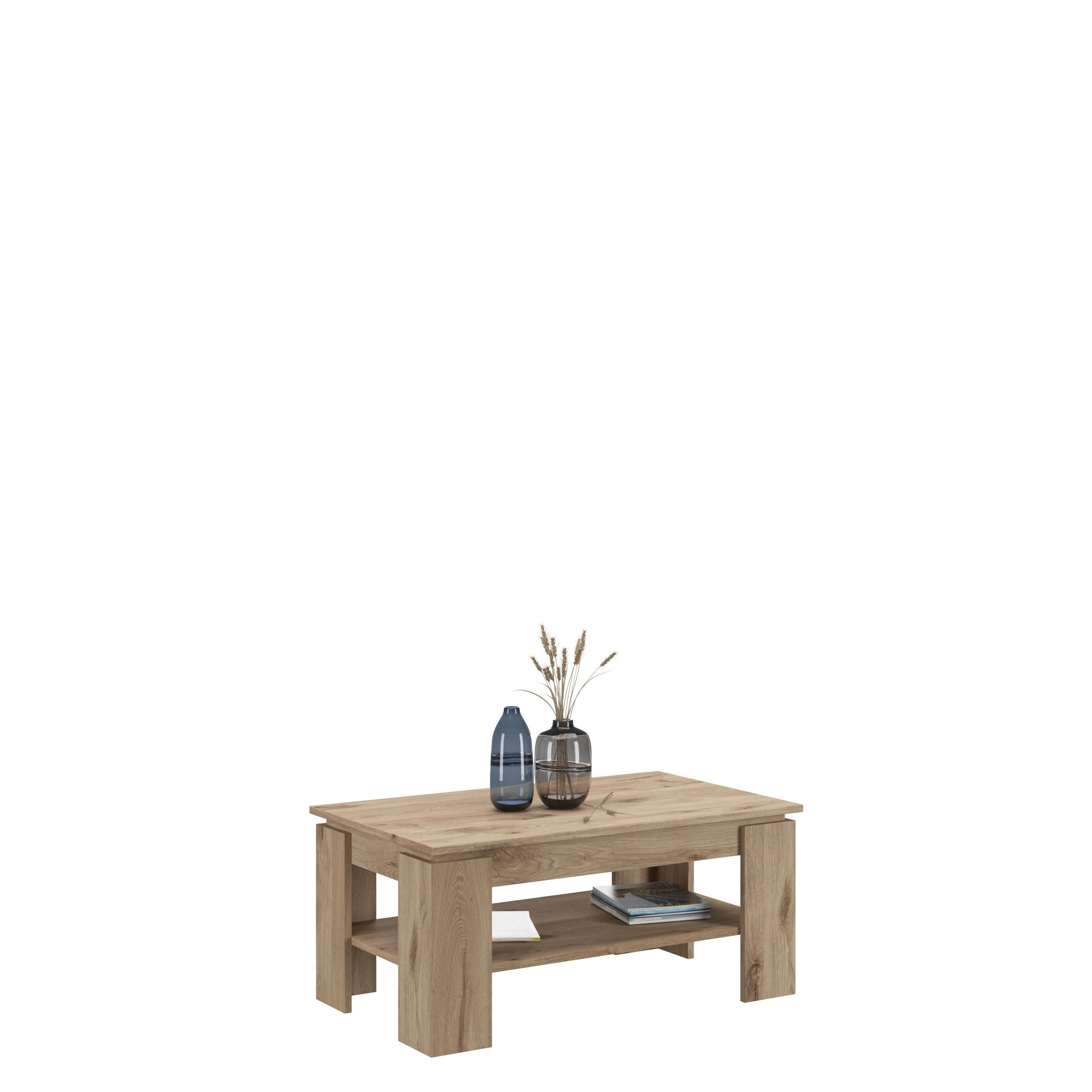 Homes & Jones Couchtisch Eiche 100x45x60 cm