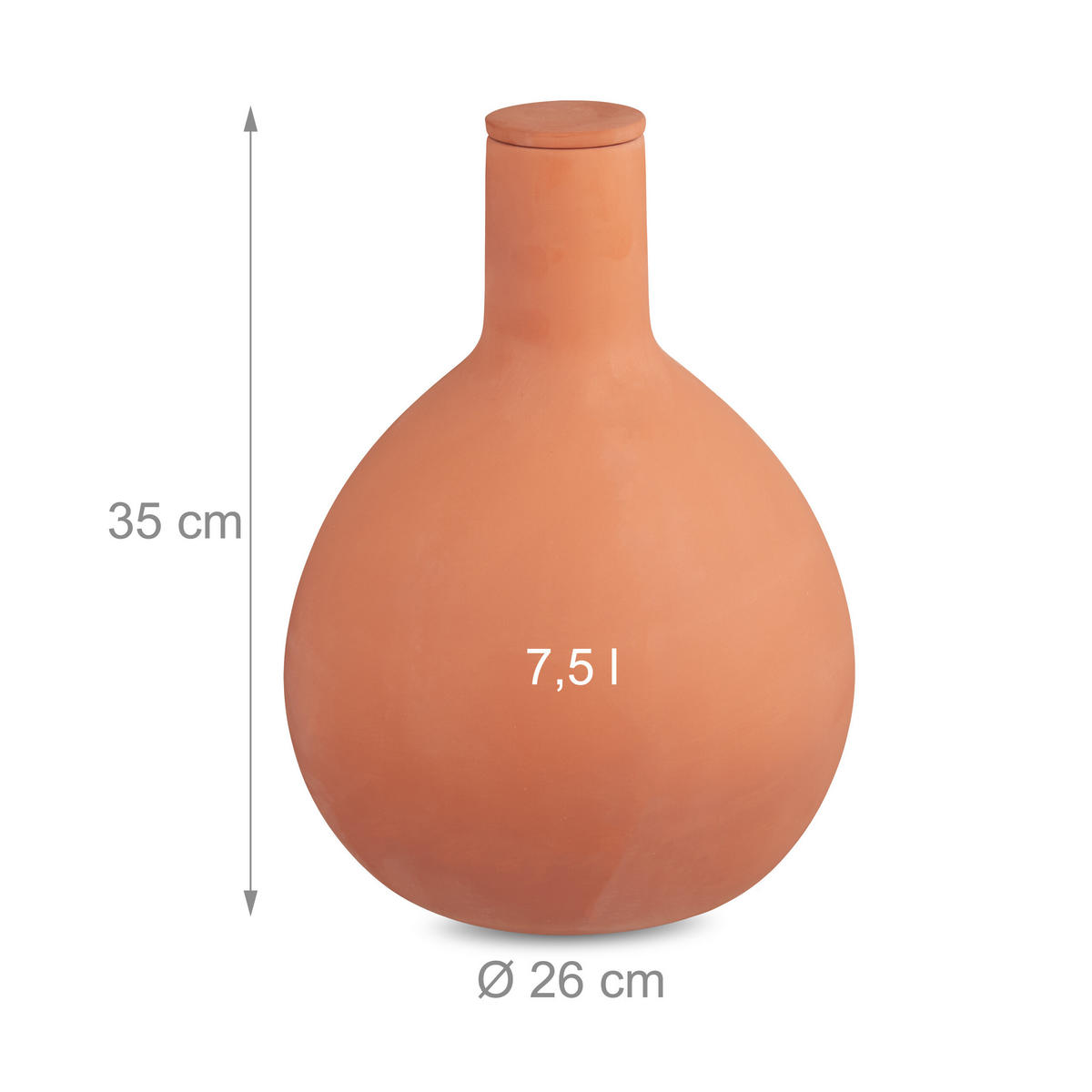 1XOLLA - Hellbraun, Keramik (26/35/26cm) - Relaxdays