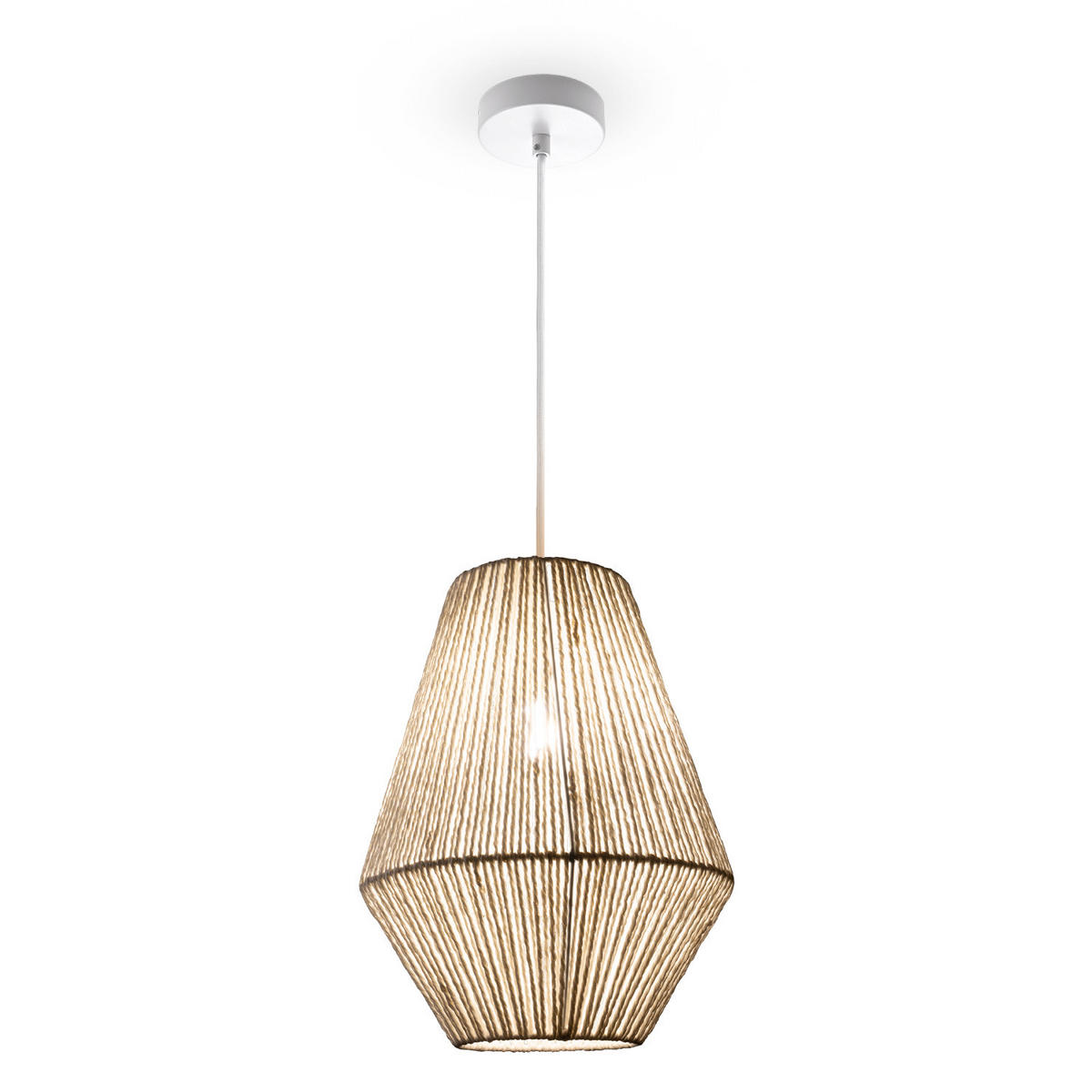 PENDELLEUCHTE Hugo Pd1 Pablo - Weiß, Metall (30/30/37cm) - Paco Home