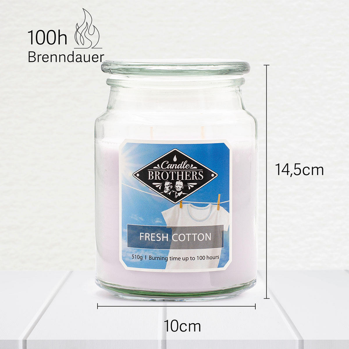 DUFTKERZE CandleBrothers - Multicolor, Glas/Naturmaterialen (15cm)