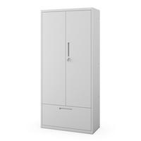 METALLSCHRANK Megan - Grau, Metall (90/195/40cm)