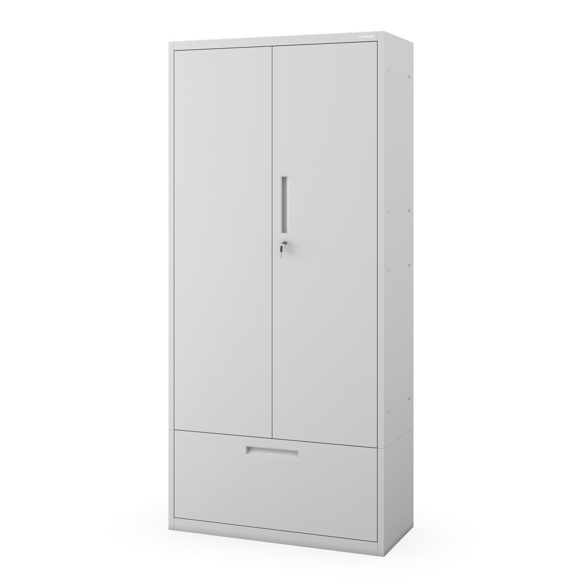 METALLSCHRANK Megan - Grau, Metall (90/195/40cm)