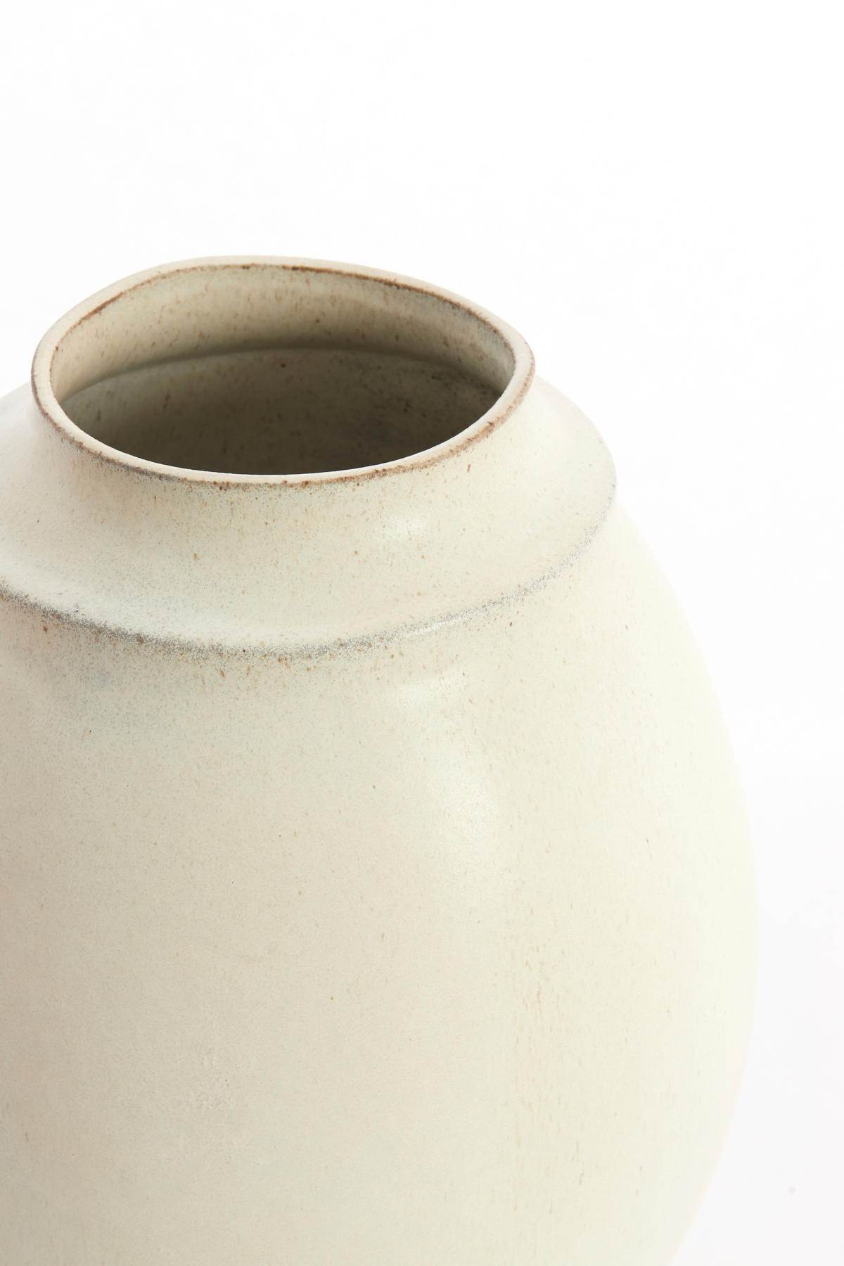 VAZE Lorea Weiß 24.5/24.5/33.5 cm - Weiß, Keramik (33.5cm) - Light & Living