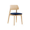 WOHNZIMMER STUHL KT63, Holzfarbe: Buche - Blau/Buchefarben, Holz/Textil (47/80/49cm) - MIRJAN24