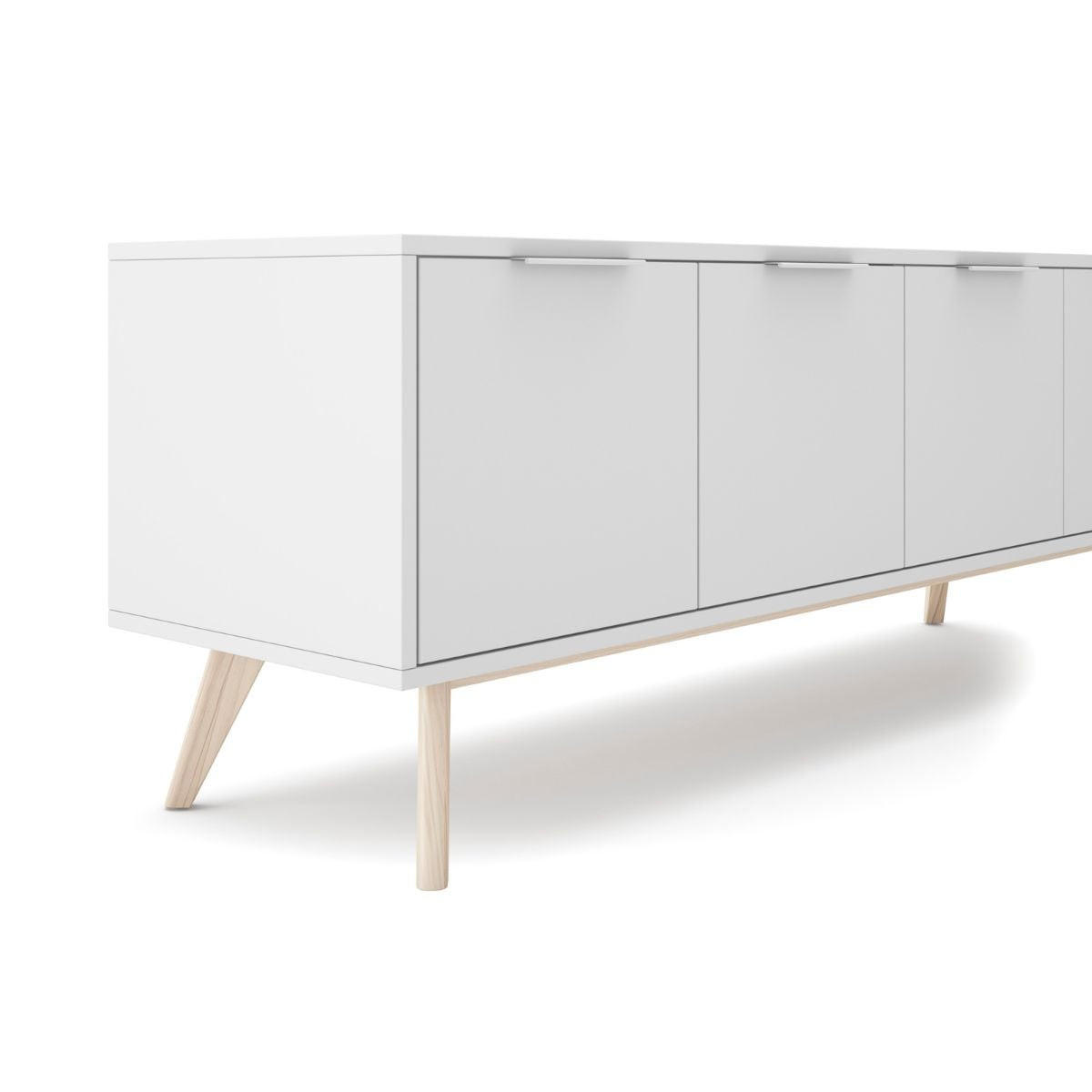 TV-STÄNDER Campus Weiß 140/40/53 cm - Weiß, Holz (40/53/140cm) - Calicosy