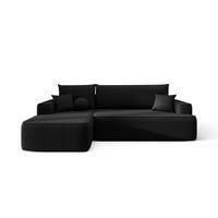 ECKSOFA mit Schlaffunktion FIGO Quelle 100 Links - Schwarz, Textil (250/150cm) - Bedante