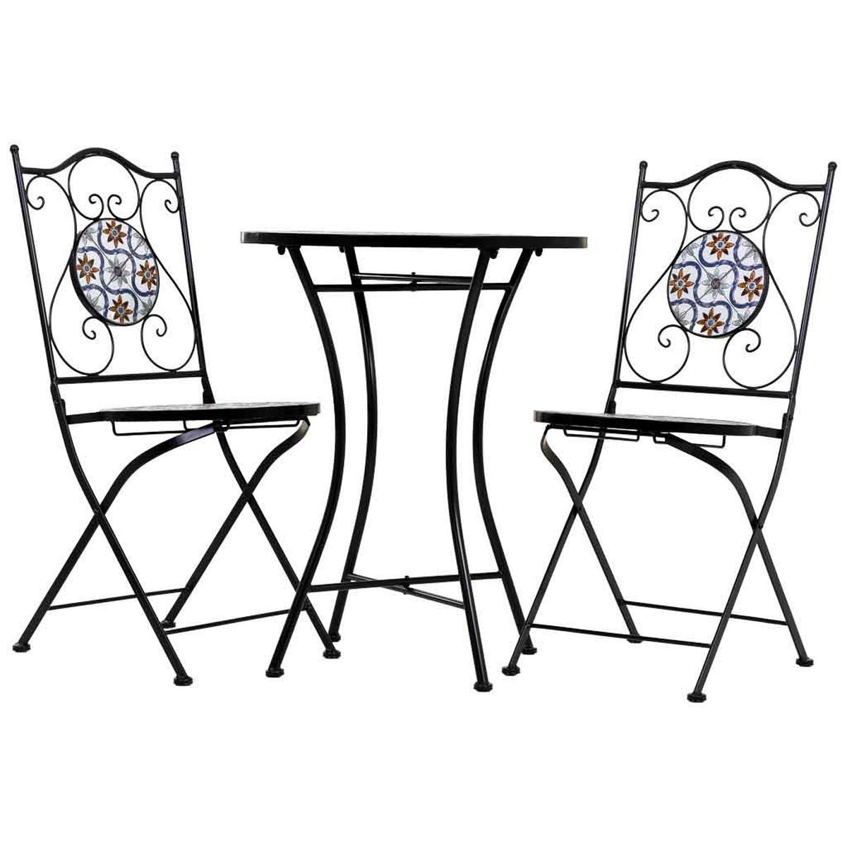 BALKONSET, schwarz, 3-tlg. - Schwarz, Metall - Wanderlust