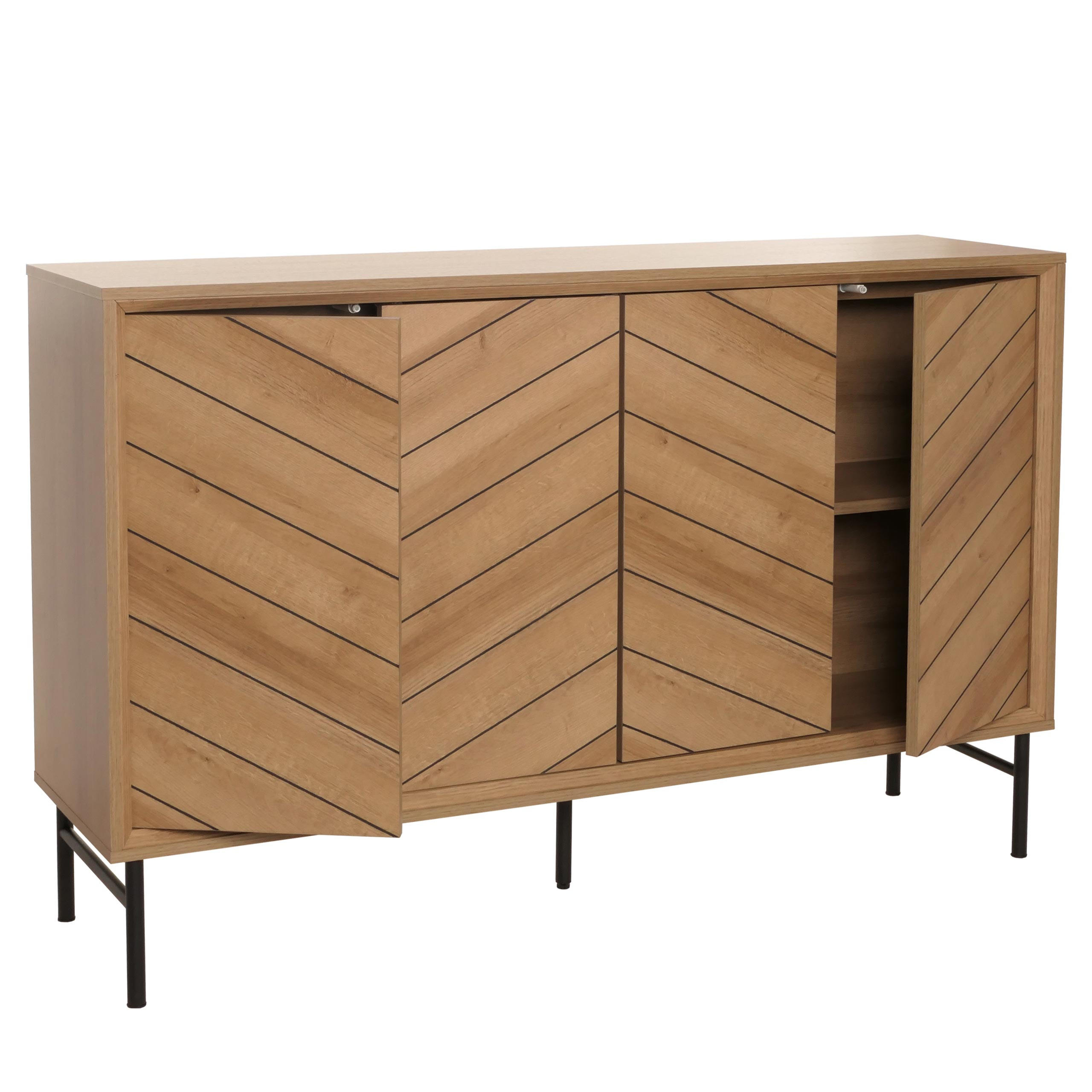 SIDEBOARD Beige - Beige, Holz (151/94/40cm) - MCW