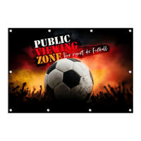 GARTEN-POSTER 120x80 cm Outdoor Deko Fußball WM - Goldfarben, Kunststoff (120/80/2cm)