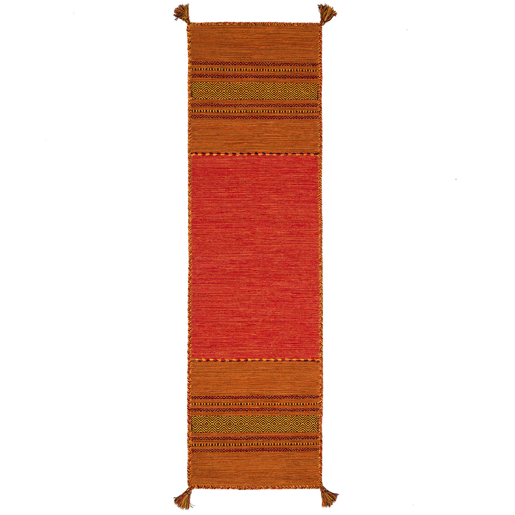 LÄUFER NATUR TEPPICH KELIM NAVARRO - Terracotta, Textil (70/140cm) - Pergamon