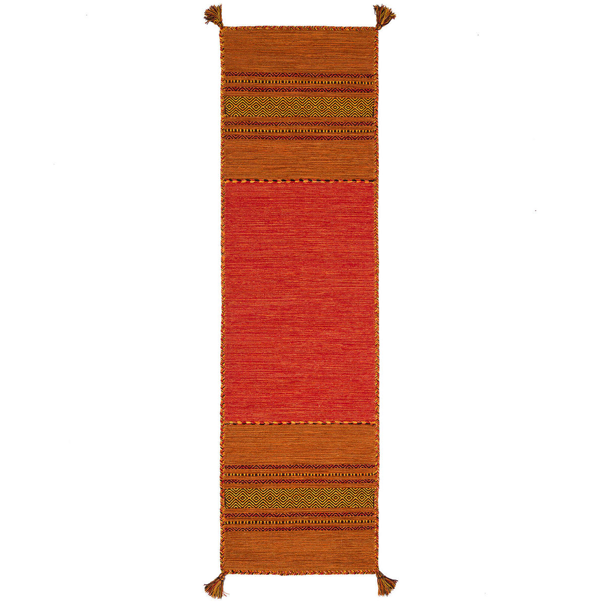 LÄUFER NATUR TEPPICH KELIM NAVARRO - Terracotta, Textil (70/140cm) - Pergamon